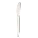 Boardwalk&reg; Full Length Polystyrene Cutlery, Knife, White, 1000/Carton # BWKKNIFEHW