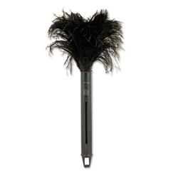 Boardwalk Retractable Feather Duster, Plastic Handle Extends 9" to 14", Gray #BWK914FD