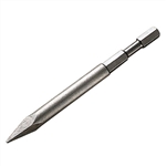 EDCO C10327 LR-MPT chipping point accessory for ALR chisel scalers, hardened steel tile and asphalt breaker