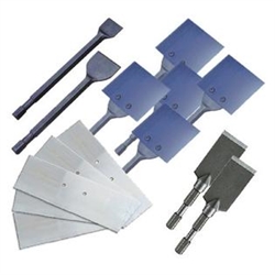 EDCO C10341 ALR Starter Package (NO STAND): Includes 1-inch chisel, 2-inch chisel, two 4-inch milled chisels, plus on package each of 4-inch and 8-inch scraper blades
