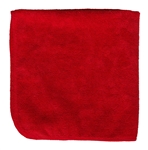 Premium Microfiber Cleaning Cloths, 49 Grams per Cloth, Red, 16x16, Pack of 12