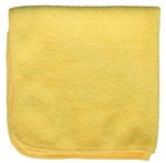 Premium Microfiber Cleaning Cloths, 49 Grams per Cloth, Yellow, 16x16, Pack of 12