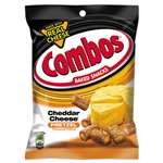 Combos&reg; Combos Baked Snacks, 6.3 oz Bag, Cheddar Cheese Pretzel, 12/Carton # CBO42005