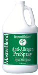 Anti-Allergen PreSpray hypoallergenic carpet, upholstery, and mattress prespray, case of 4 one-gallon jugs, fragrance-free