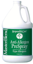 Anti-Allergen PreSpray hypoallergenic carpet, upholstery, and mattress prespray, case of 4 one-gallon jugs, fragrance-free