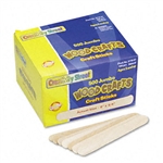 Chenille Kraft Natural Wood Jumbo Craft Sticks, 6 x 3/