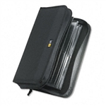 Case Logic CD/DVD Wallet Holds 72 CDs, Nylon, Black # C