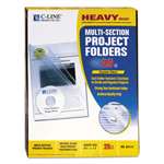 C-Line&reg; Project Folders With Dividers, Letter, 1/3 Tab, Clear/Clear 25/PK # CLI62117