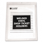 C-Line Vinyl Shop Seal Ticket Holders, TOPLoad, 9 x 12,