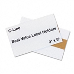 C-Line Peel and Stick Repositionable Label Holders, 3 x