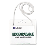 C-Line Biodegradable Name Badge Holder Kits, Top Load, 