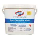 Clorox&reg; Healthcare&reg; Bleach Germicidal Wipes, 12 x 12, Unscented, 110/Bucket # CLO30358