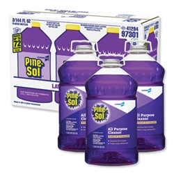 Clorox 144 oz Bottle, 3/Carton Lavender Clean Scent, Pine-Sol Multi Surface Liquid Cleaner Disinfectant, CLO97301-carton