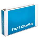 Cardinal&reg; ClearVue Slant-D Ring Binder, 3 Capacity, 11 x 17, White # CRD22142