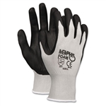 MCR Safety Economy Foam Nitrile Gloves, Large, Gray/Whi
