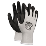 MCR Safety Economy Foam Nitrile Gloves, Medium, Gray/Wh