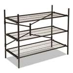 Cosco&reg; Instant Storage Shelving Unit, 3 Shelves, 42 3/4 x 20 3/4 x 35 3/4, Black # CSC66713BLK1E