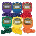 Champion Sports Water-Resistant Stopwatches, 1/100 Seco
