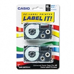 Casio Tape Cassettes for KL Label Makers, 18mm x 26ft, 