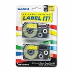 Casio Tape Cassettes for KL Label Makers, 18mm x 26ft, 