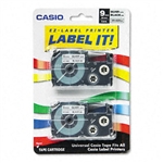 Casio Tape Cassettes for KL Label Makers, 9mm x 26ft, B