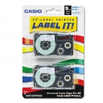 Casio Tape Cassettes for KL Label Makers, 9mm x 26ft, B