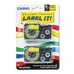 Casio Tape Cassettes for KL Label Makers, 9mm x 26ft, B
