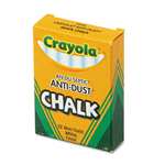 Crayola&reg; Nontoxic Anti-Dust Chalk, White, 12 Sticks/Box # CYO501402