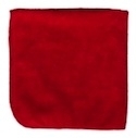 Red premium microfiber cleaning cloths 320 GSM 12x12 pack of 12 for color-coded janitorial cleaning
