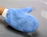 Premium microfiber dusting mitt with thumb for cleaning blinds, vents, railings, and electronics