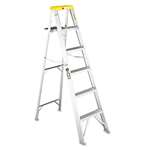 Louisville&reg; #428 Eight-Foot Folding Aluminum Step Ladder, Yellow # DADAS4008