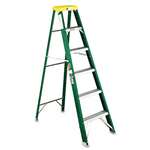 Louisville&reg; #592 Six-Foot Folding Fiberglass Step Ladder, Green/Black # DADFS4006