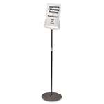 Durable&reg; Sherpa Infobase Sign Stand, Acrylic/Metal, 40"-60" High, Gray # DBL558957