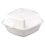 Dart&reg; Carryout Food Container, Foam, 1-Comp, 5 1/2 x 5 3/8 x 2 7/8, White, 500/Carton # DCC50HT1