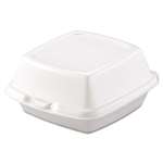 Dart&reg; Carryout Food Containers, Foam, 1-Comp, 5 7/8 x 6 x 3, White, 500/Carton # DCC60HT1