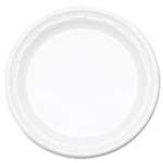 Dart&reg; Famous Service Plastic Dinnerware, Plate, 9", White, 125/Pack, 4 Packs/Carton # DCC9PWF