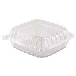 Dart&reg; ClearSeal Hinged-Lid Plastic Containers, 8 3/10 x 8 3/10 x 3, Clear, 250/Carton # DCCC90PST1