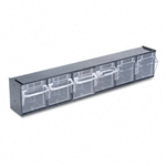 deflect-o Tilt Bin Plastic Storage System w/6 Bins, 23 