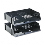 deflect-o Industrial Stacking Tray Set, Two-Tier, Plast