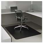 deflect-o&reg; EconoMat Occassional Use Chair Mat for Low Pile, 46 x 60, Black # DEFCM11442FBLK