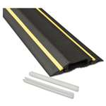 D-Line&reg; Medium-Duty Floor Cable Cover, 3 1/4 x 1/2 x 6 ft, Black with Yellow Stripe # DLNFC83H