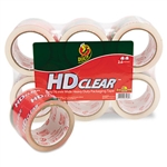 Duck Carton Sealing Tape, 3 x 55 yards, Clear, 6/Pack 