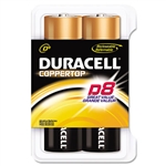 Duracell Coppertop Alkaline Batteries, D, 8/Pack # DURM