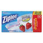 Ziploc&reg; Double Zipper Storage Bags, 9 3/5 x 8 1/2, 1 qt, 1.75mil, 9/Carton # DVOCB003103CT