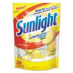 Sunlight&reg; Auto Dish Power Pacs, Lemon Scent, 1.5 oz Single Dose Pouches, 20/Pack # DVOCB711021CT