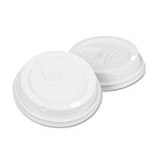 Dixie&reg; Dome Drink-Thru Lids, Fits 10, 12 & 16 oz. Paper Hot Cups, White, 500/Carton # DXE9542500DXPK