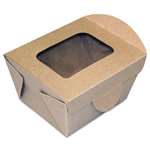 Dixie&reg; Windowed Food Container, Kraft, 4 5/16 x 3 5/8 x 3 5/64, 50/Pack, 9 Pack/Carton # DXEFF4X3X3