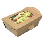 Dixie&reg; Windowed Food Container, Kraft, 4.32" x 3.62" x 3.07, 50/Pack, 4 Pack/Carton # DXEFF7X5X3