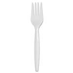 Dixie&reg; SmartStock Plastic Cutlery Refill, 5.8in, Fork, White, 40/Pack, 24 Packs/Case # DXESSF21P