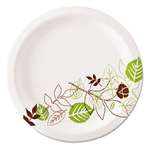 Dixie&reg; Ultralux Pathways Paper Plates, 8.5", Green/Burgundy, 1000/Carton # DXEUX9PATH